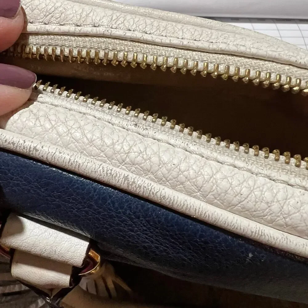MICHAEL KORS handbag crossbody, blue & white